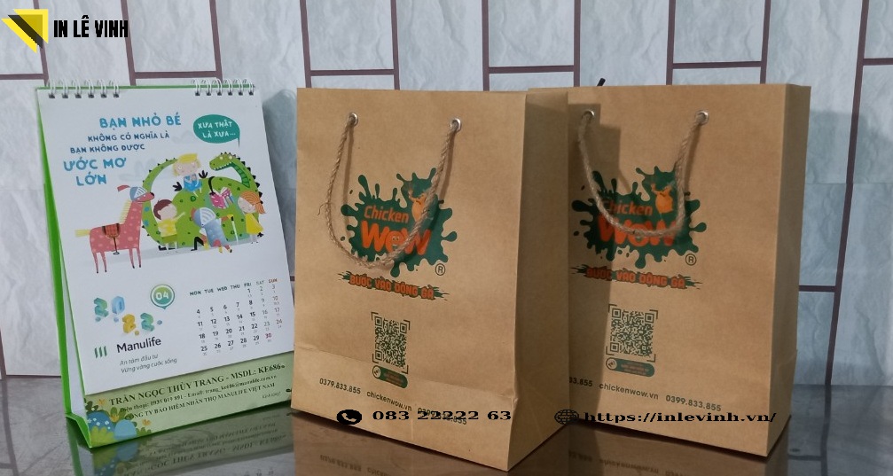 in túi giấy kraft số lượng ít