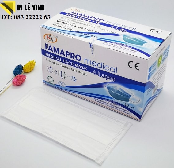 in hộp giấy đựng khẩu trang y tế